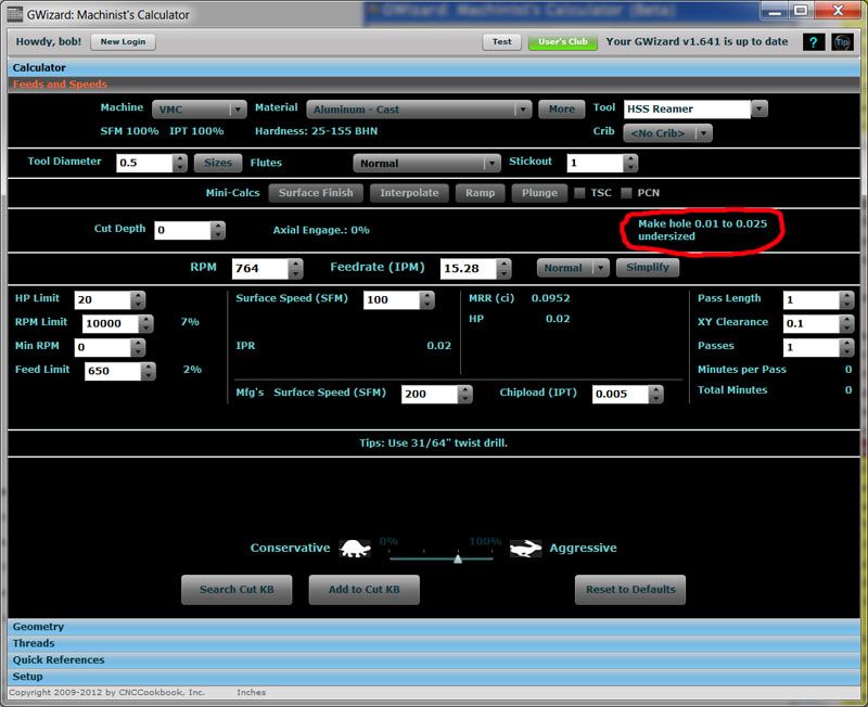 Speeds, Feeds, and Hole Sizes for HSS and Carbide Reamers CNCCookbook